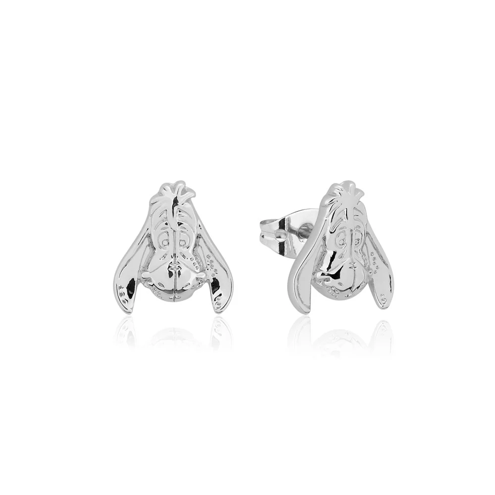 Couture Kingdom Disney White Gold Plated Winnie The Pooh Eeyore 10mm Stud Earrings