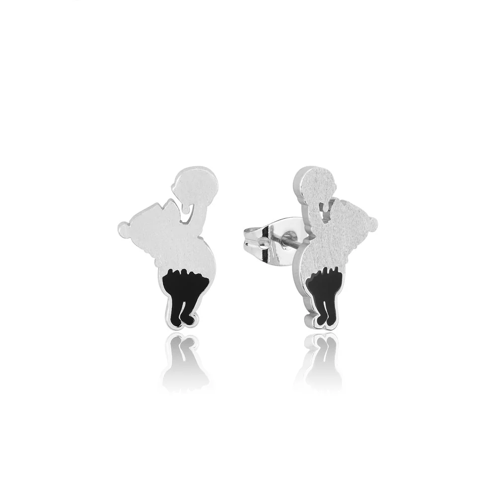 Couture Kingdom Disney White Gold Plated Winnie The Pooh Honey Drip 15mm Stud Earrings