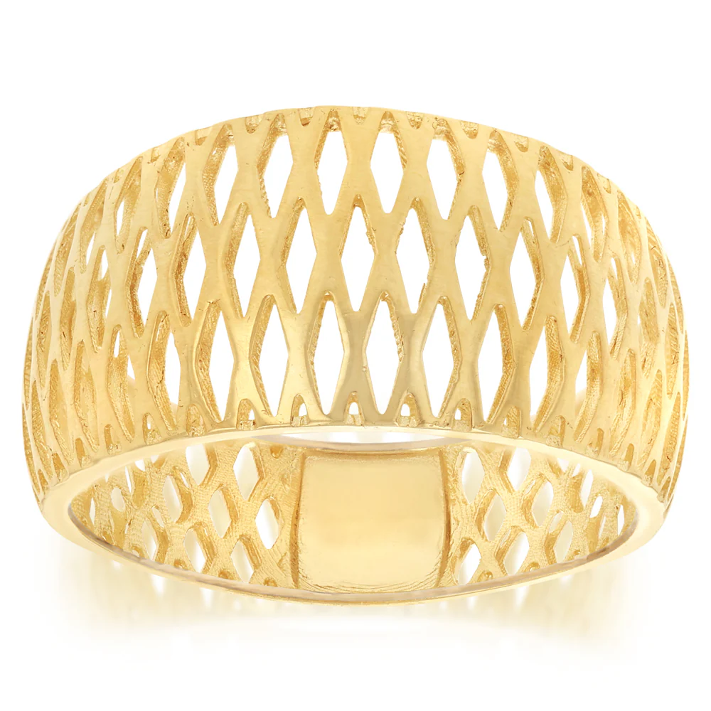 Criss Cross Ring in 9ct Yellow Gold