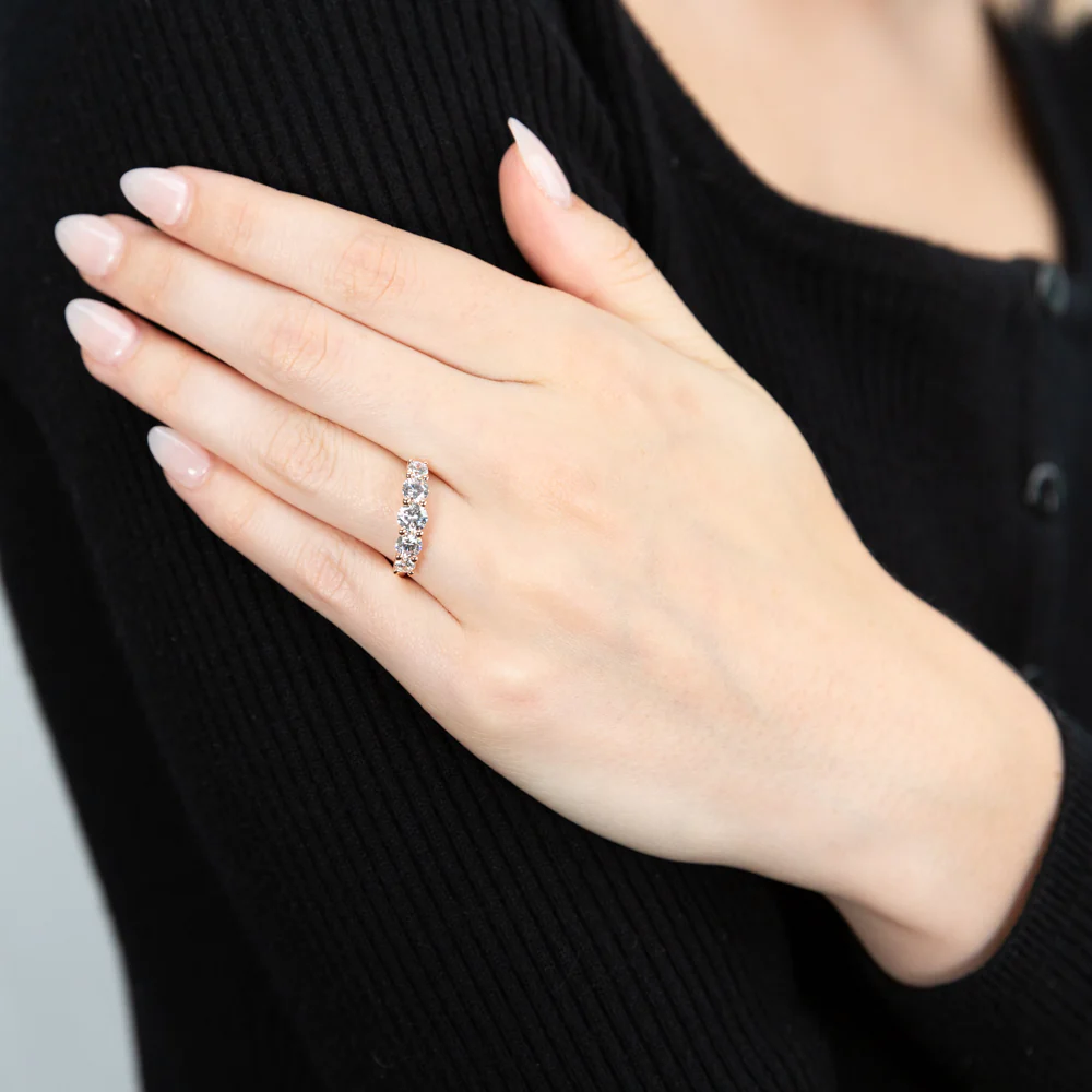 Cubic Zirconia 'Esther' Ring 9ct Rose Gold - Image 3