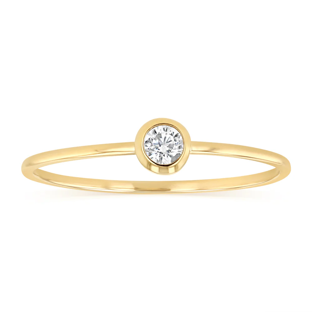 Cubic Zirconia Ring in 9ct Yellow Gold