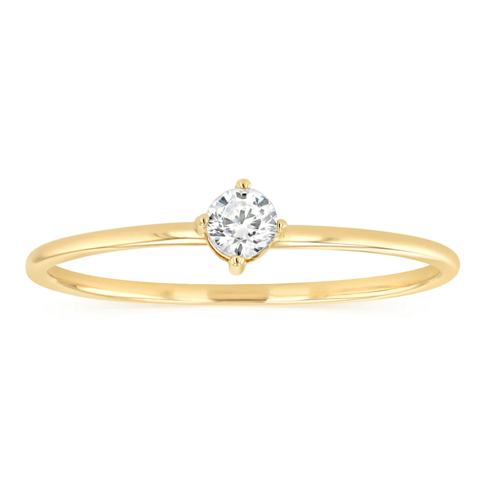 Cubic Zirconia Ring in 9ct Yellow Gold