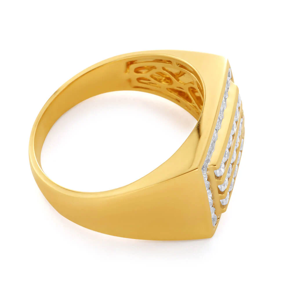 Cubic Zirconia Ring in 9ct Yellow Gold - Image 2