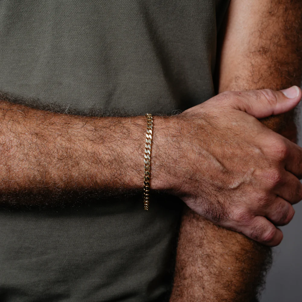 Curb 21cm Bracelet in 9ct Yellow Gold - Image 4