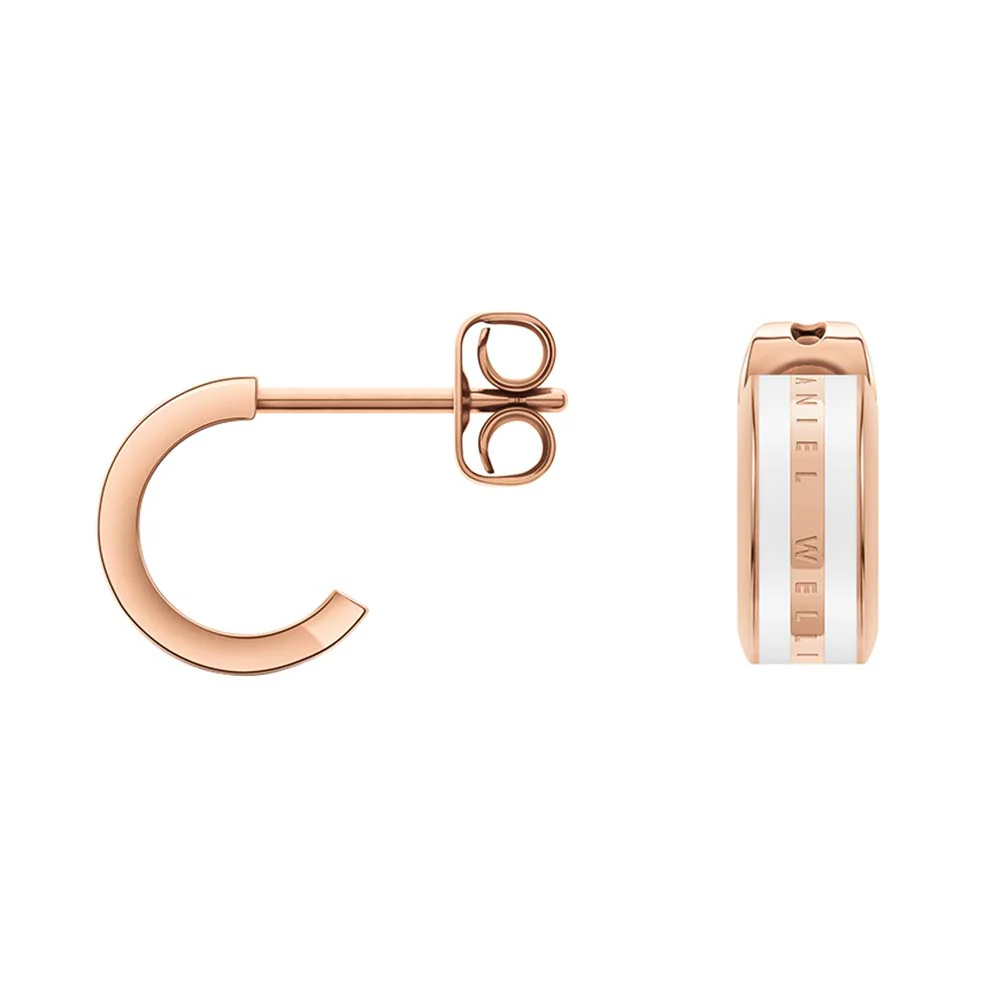 Daniel Wellington Rose Gold And Stainless Steel Two Tone Emalie Stud Earrings - Image 2