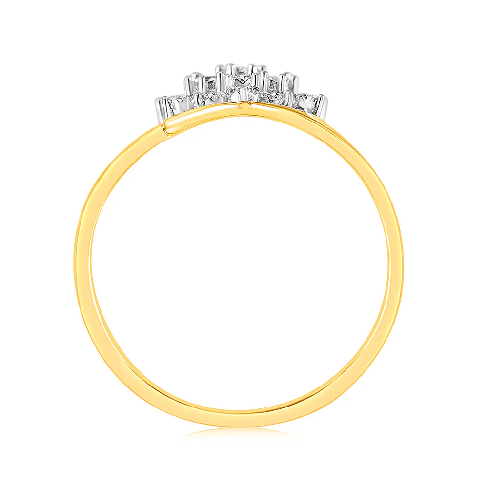 Diamond Dress Ring in 9ct Yellow Gold - Image 3