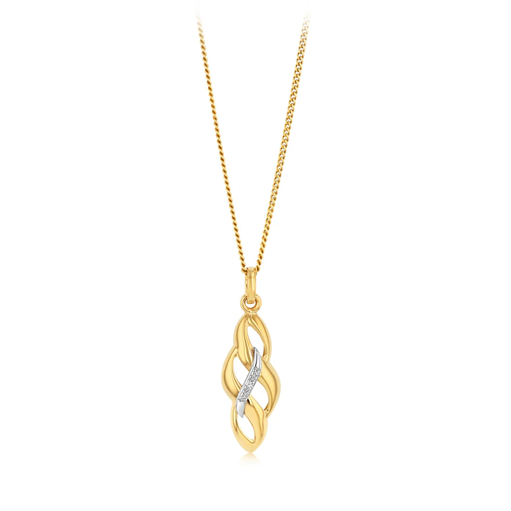 Diamond Pendant in 9ct Yellow Gold