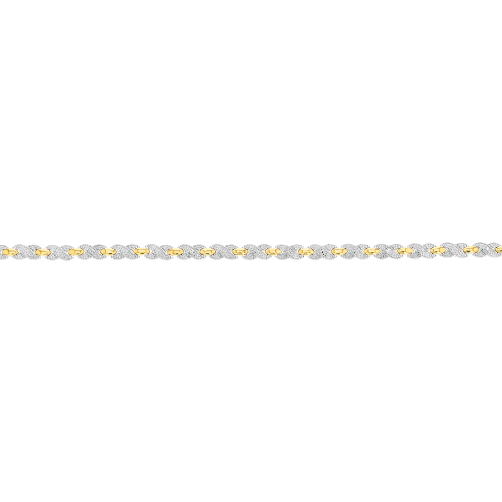 Diamond Tennis Bracelet in Gold Plated Silver - Image 2