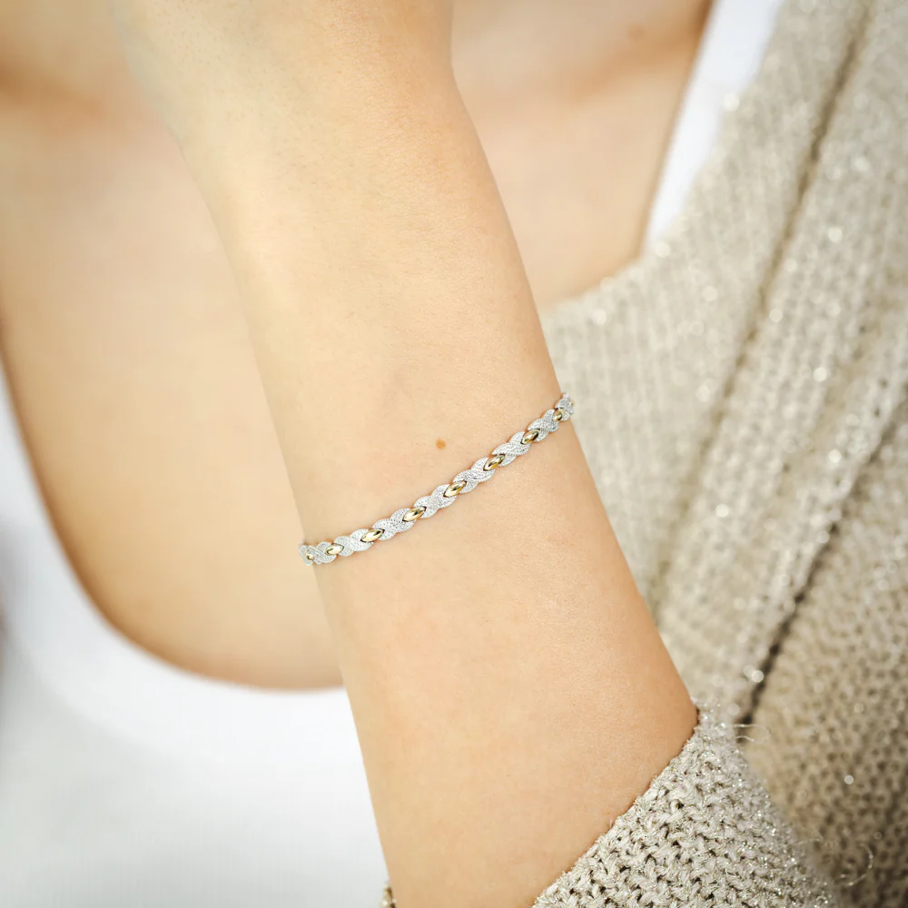 Diamond Tennis Bracelet in Gold Plated Silver - Image 4