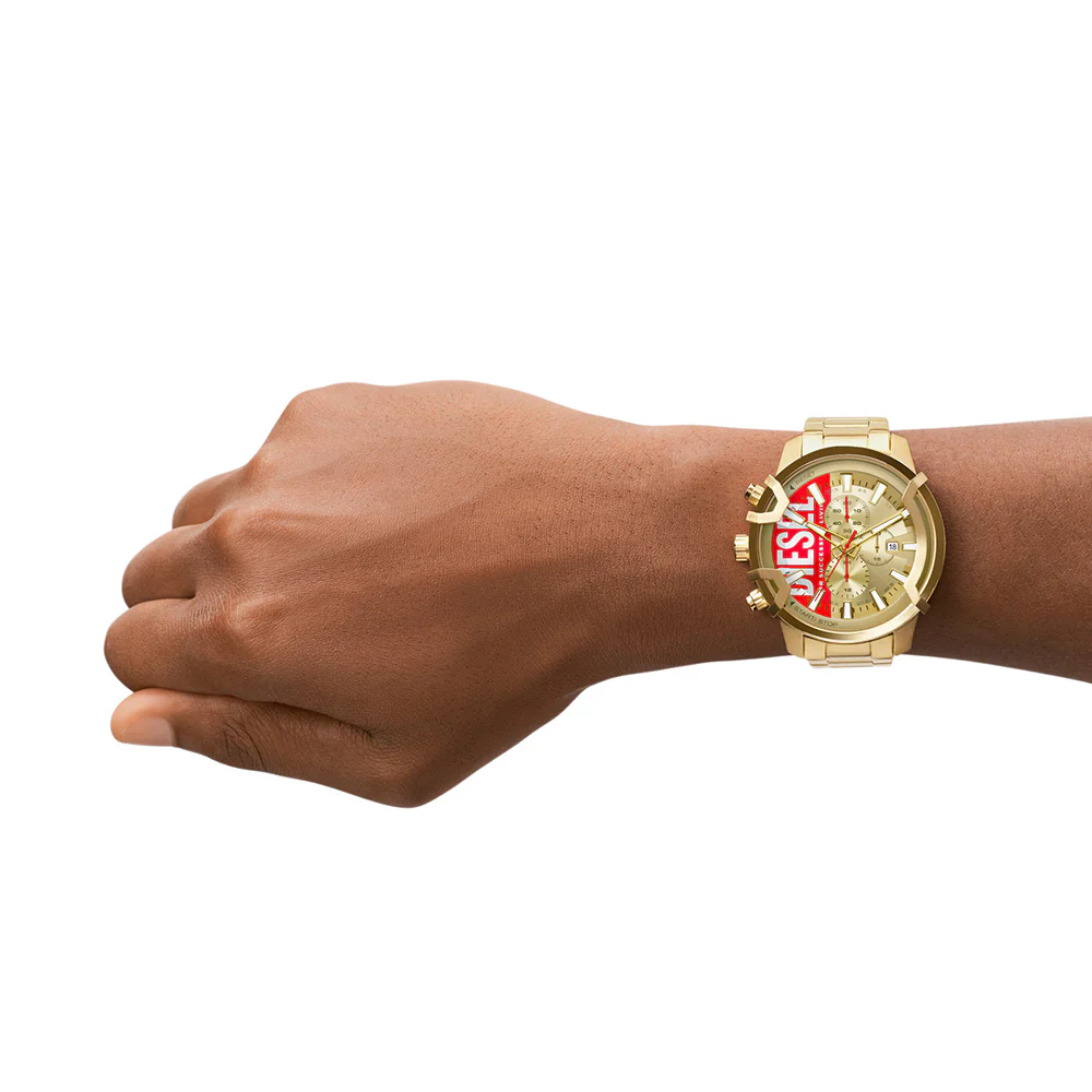 Diesel DZ4595 Griffed Gold Tone Mens Watch - Image 4