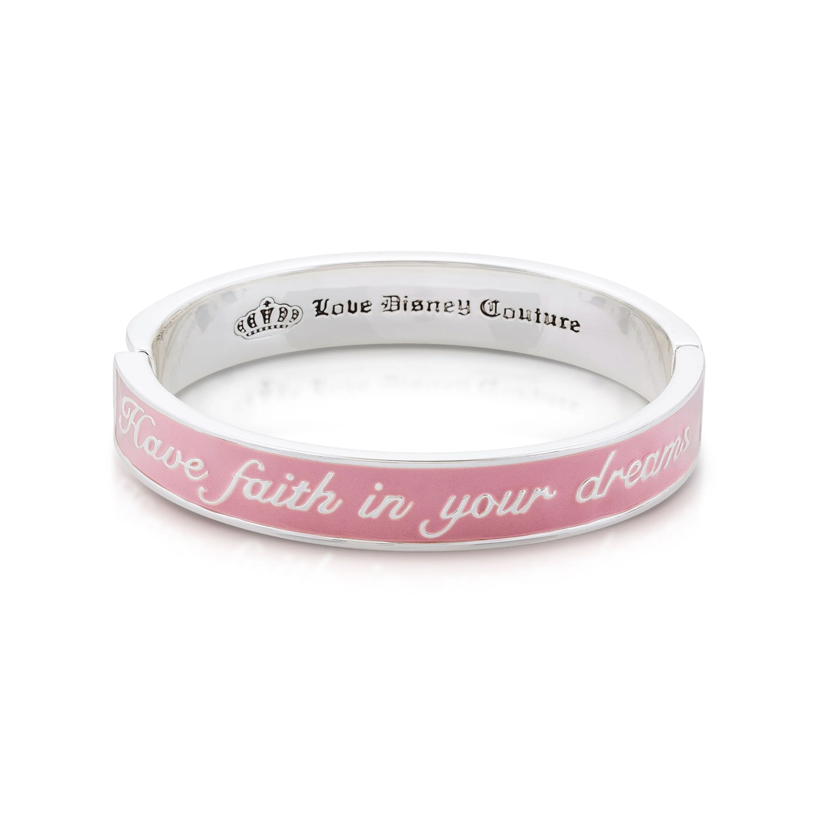 DISNEY Cinderella 'Have Faith In Your Dreams' Pink Bangle