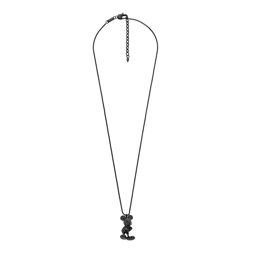 Disney Mickey Mouse Black Plated Stainless Steel 3D Pendant on Chain 100th Disney Anniversary - Image 3
