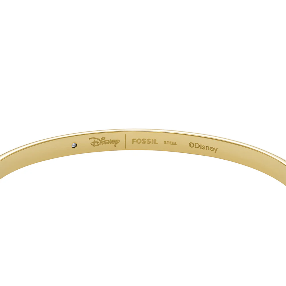 Disney Minnie Mouse Gold Plated Stainless Steel Glass Crystal Bow Bangle 100th Disney Anniversary - Image 3
