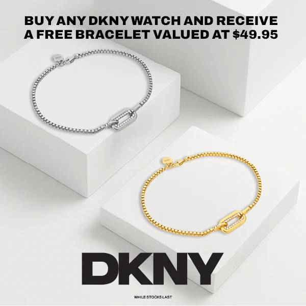 DKNY Oval Stone Set Gold Plated 19cm Bracelet Gift with Purchase