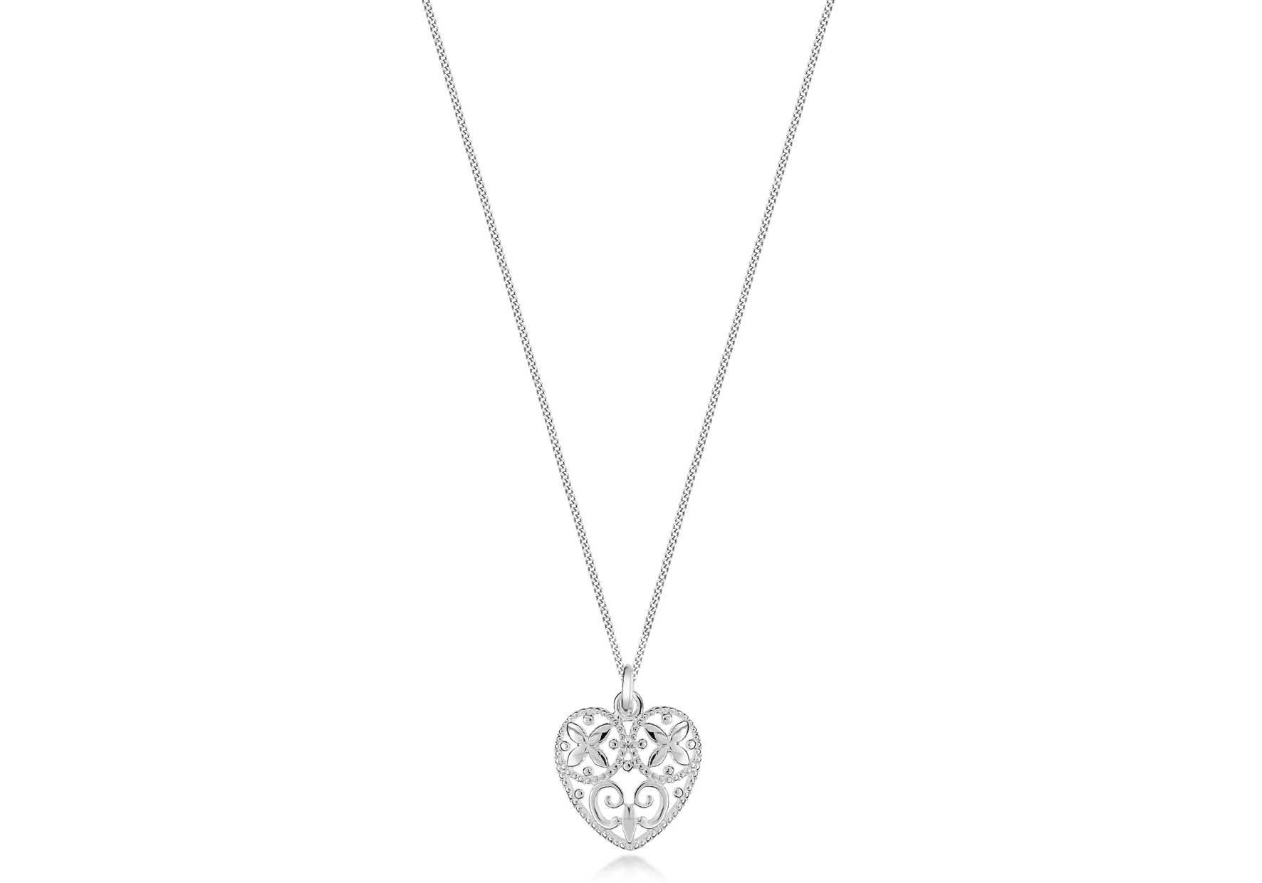 E6_FILIGREE HEART PENDANT SS - Image 2