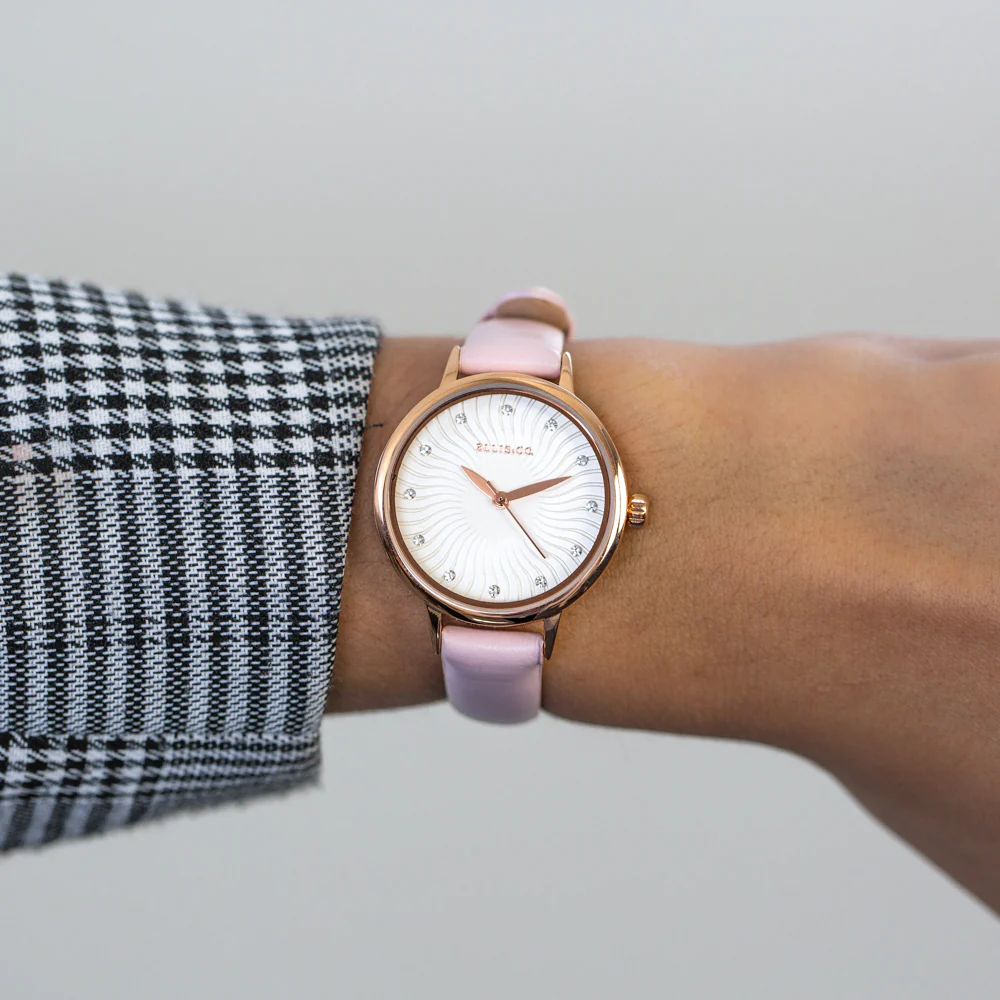 Ellis & Co 'Sonia' Pink Leather Womens Watch - Image 2