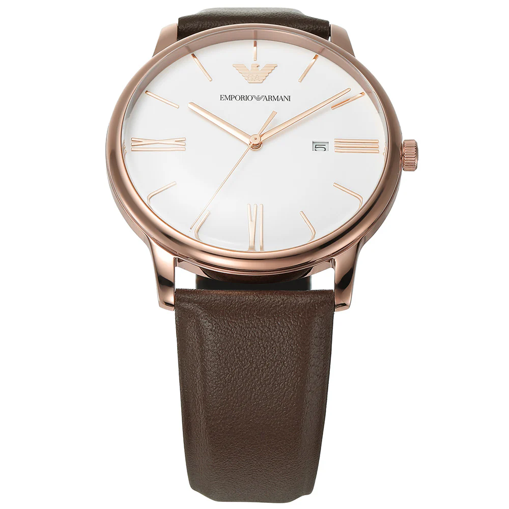 Emporio Armani AR11572 Minimalist Mens Leather Watch - Image 2