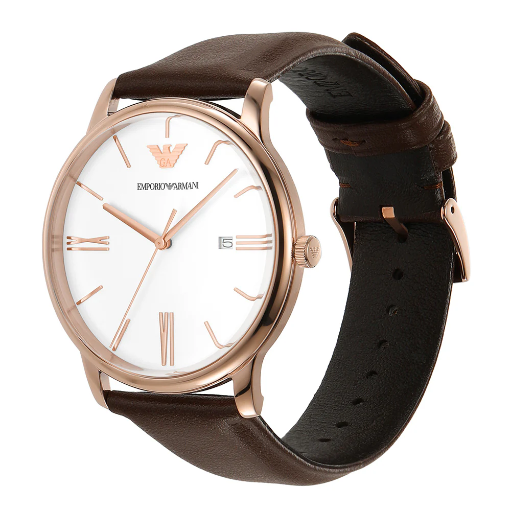 Emporio Armani AR11572 Minimalist Mens Leather Watch - Image 3