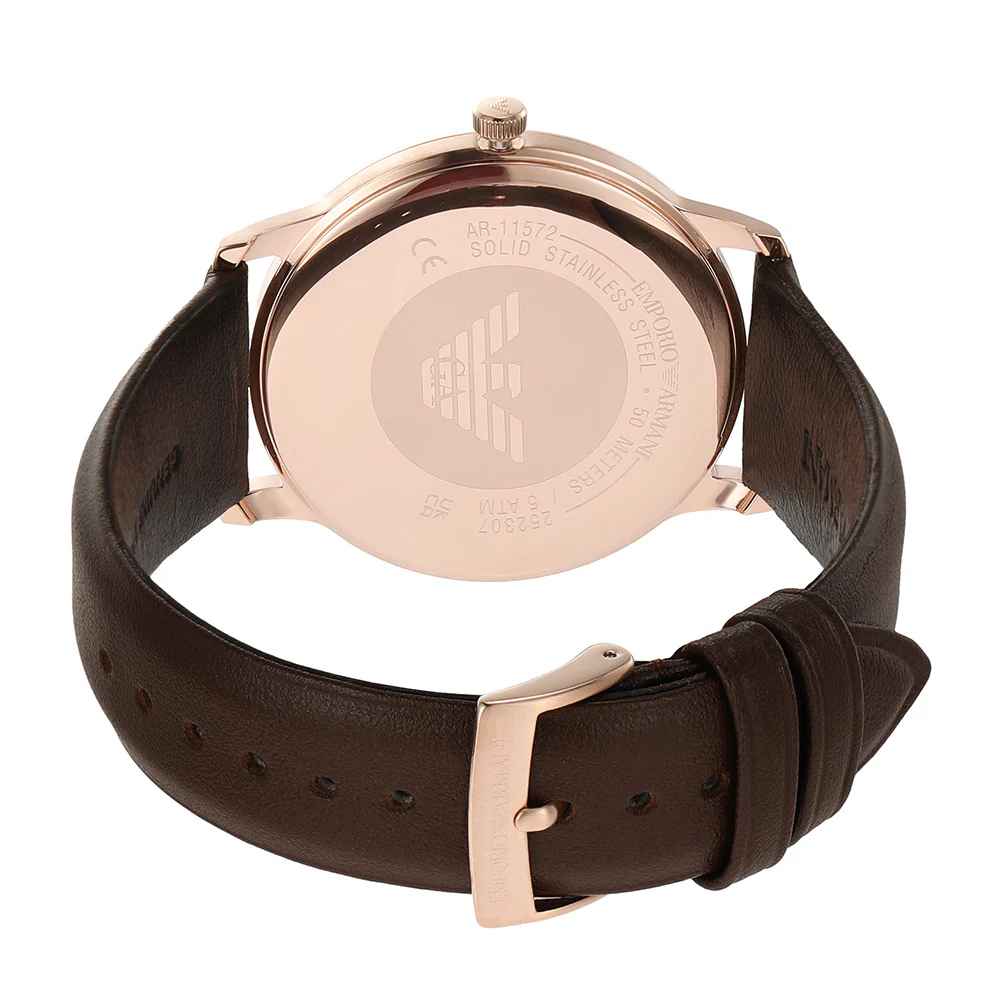 Emporio Armani AR11572 Minimalist Mens Leather Watch - Image 5