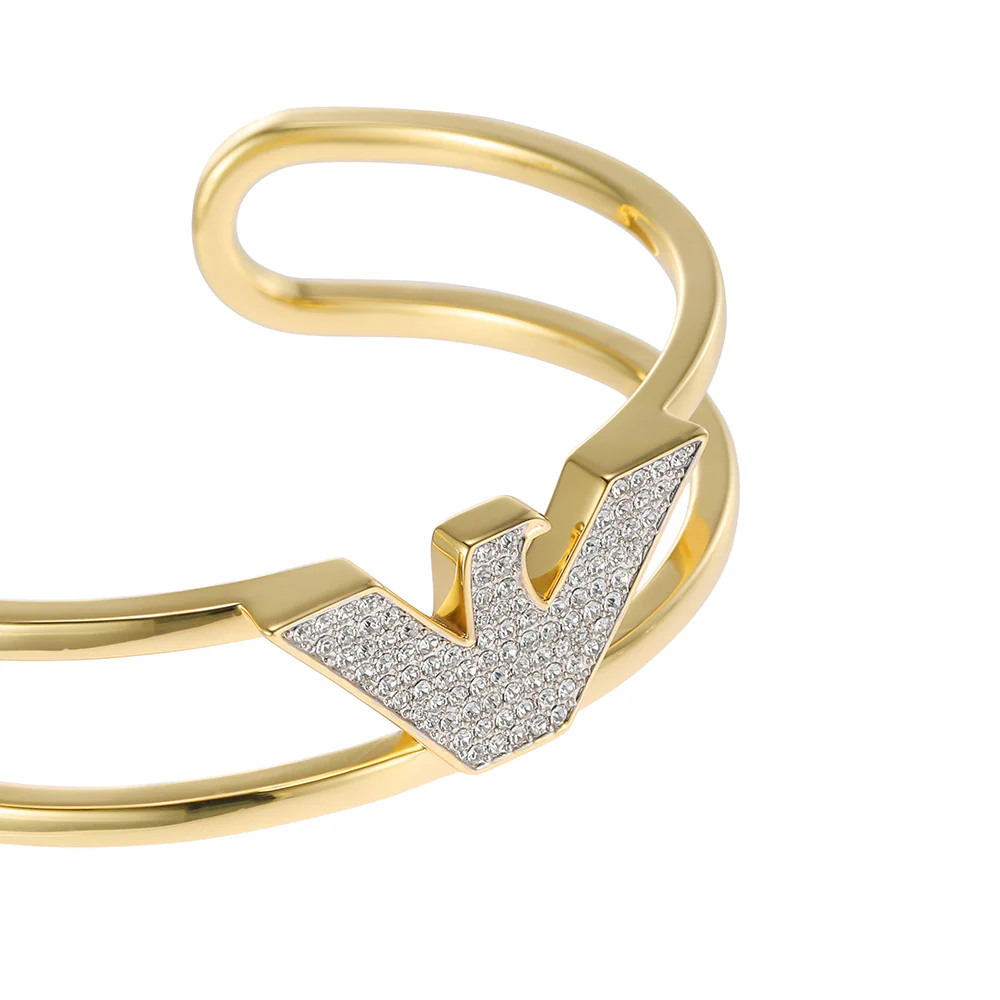 Emporio Armani Gold Plated Brass Fashion Cuff Bangle - Image 2