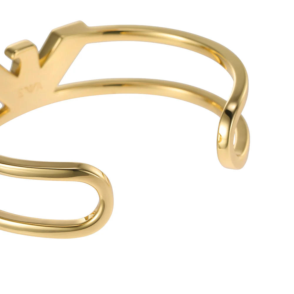 Emporio Armani Gold Plated Brass Fashion Cuff Bangle - Image 3