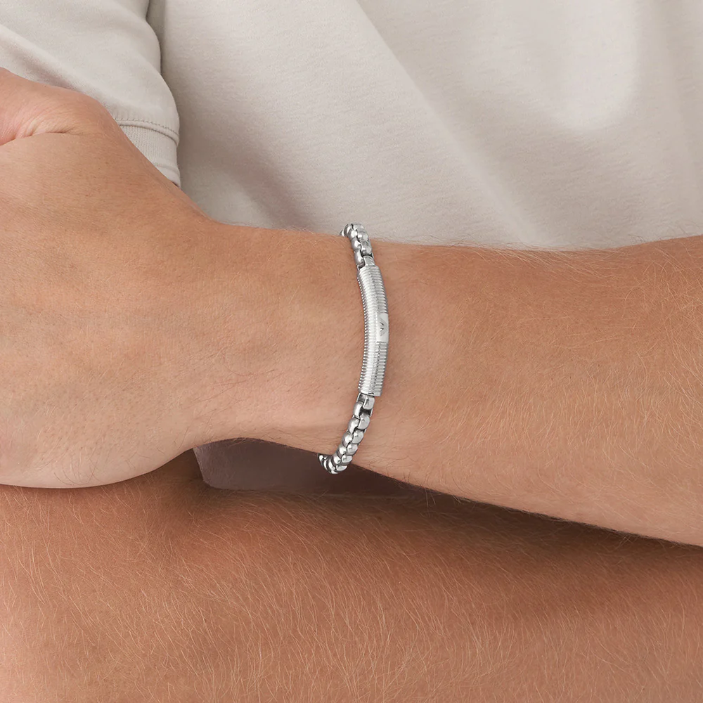 Emporio Armani Stainless Steel Black Marble Bracelet - Image 5