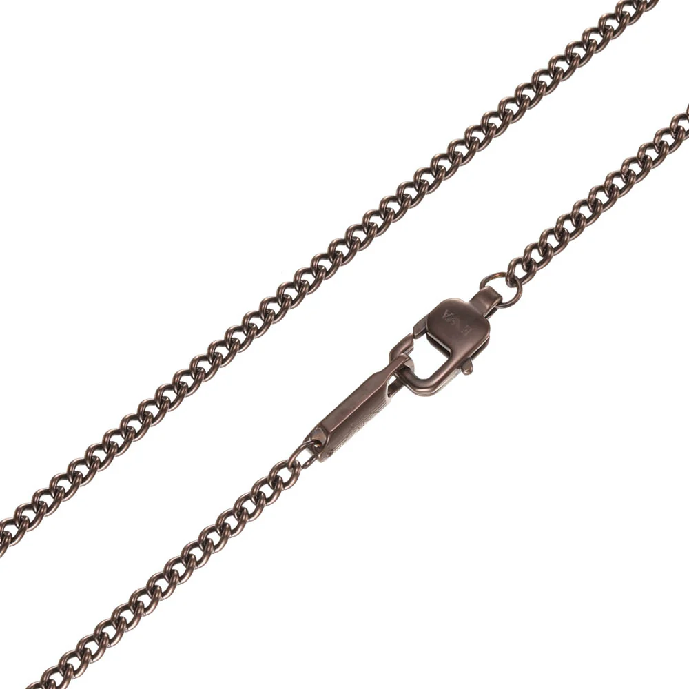 Emporio Armani Stainless Steel Brown And Black Pendant On Chain - Image 4