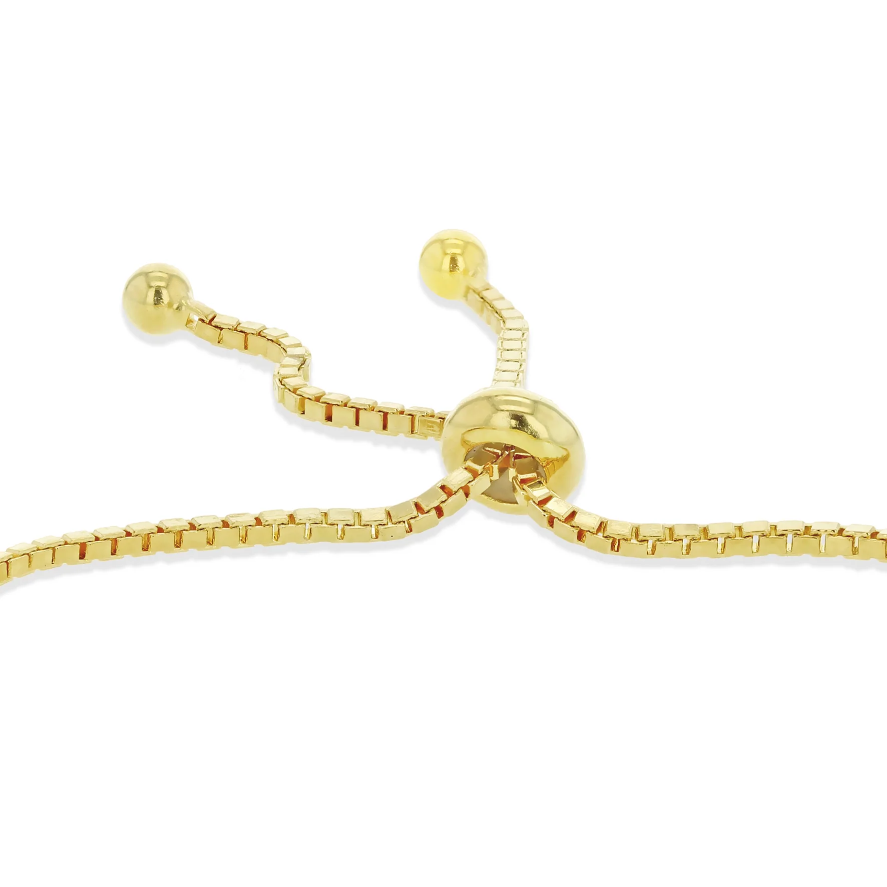 Engravable ID Polished Bolo Bracelet in Gold Plated Sterling Silver - Image 4