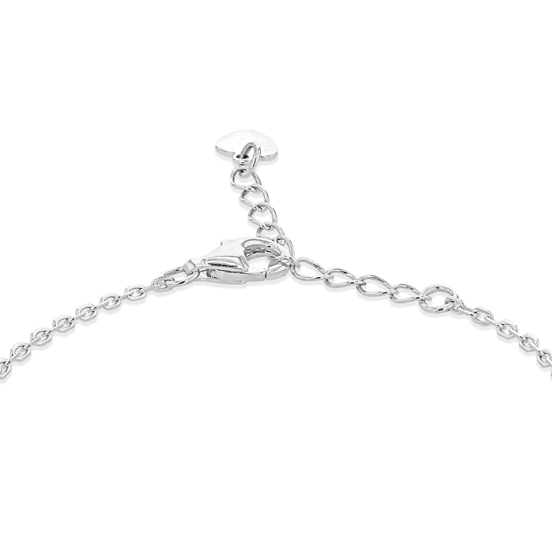 Engravable ID with Heart Charm 18cm Adjustable Bracelet in Sterling Silver - Image 3