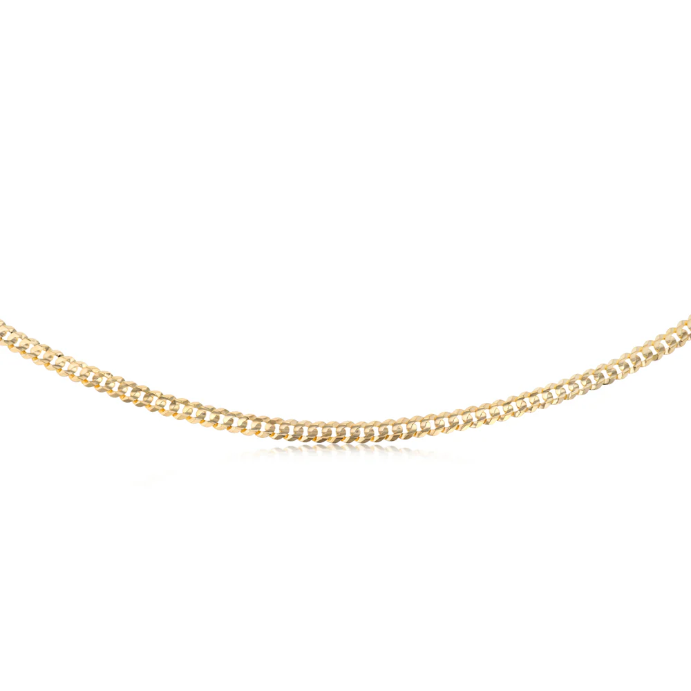 Flat Curb 50cm Chain in 9ct Yellow Gold - Image 2