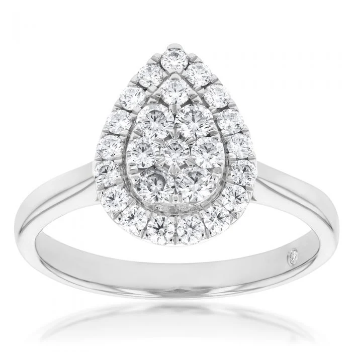 Flawless 1/2 carat 9ct White Gold Diamond Ring