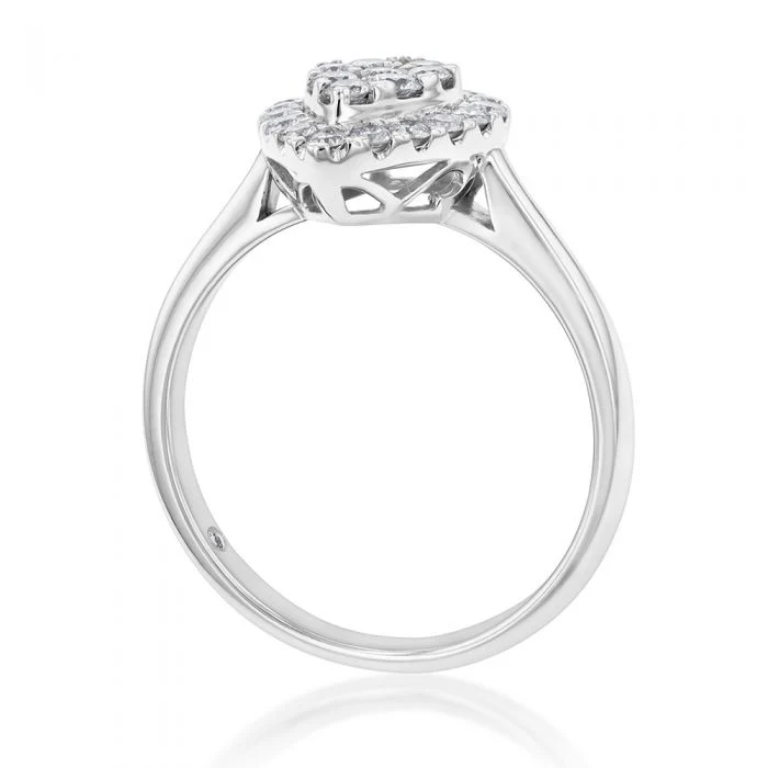 Flawless 1/2 carat 9ct White Gold Diamond Ring - Image 3