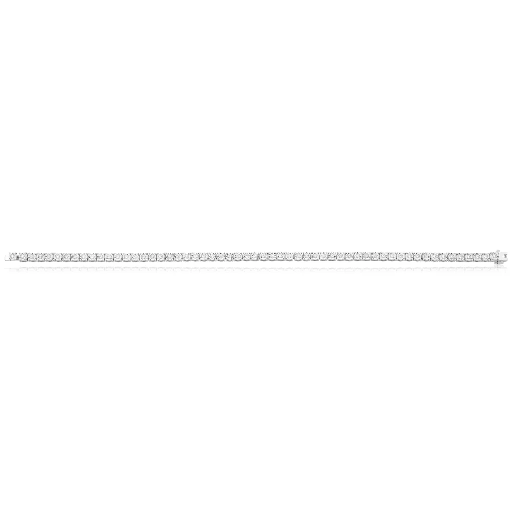 Flawless 9ct White Gold Tennis Diamond Bracelet (TW=1.00ct) - Image 2