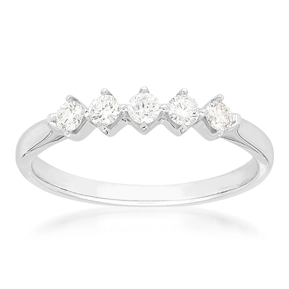 Flawless Cut 1/4 Carat Diamond Dress Ring in 9ct White Gold