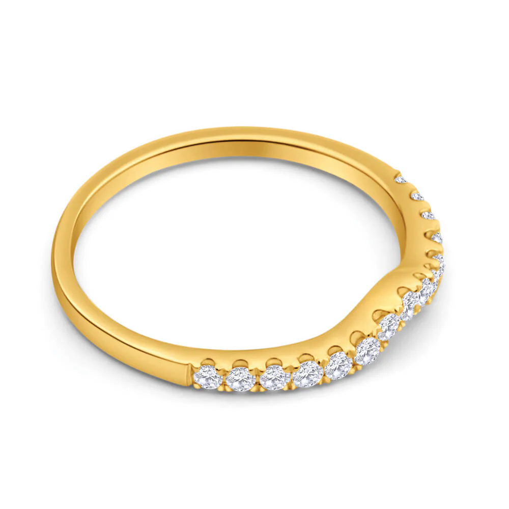 Flawless Cut 18ct Yellow Gold Diamond Ring With 15 Diamonds (TW-25-29PT) - Image 2