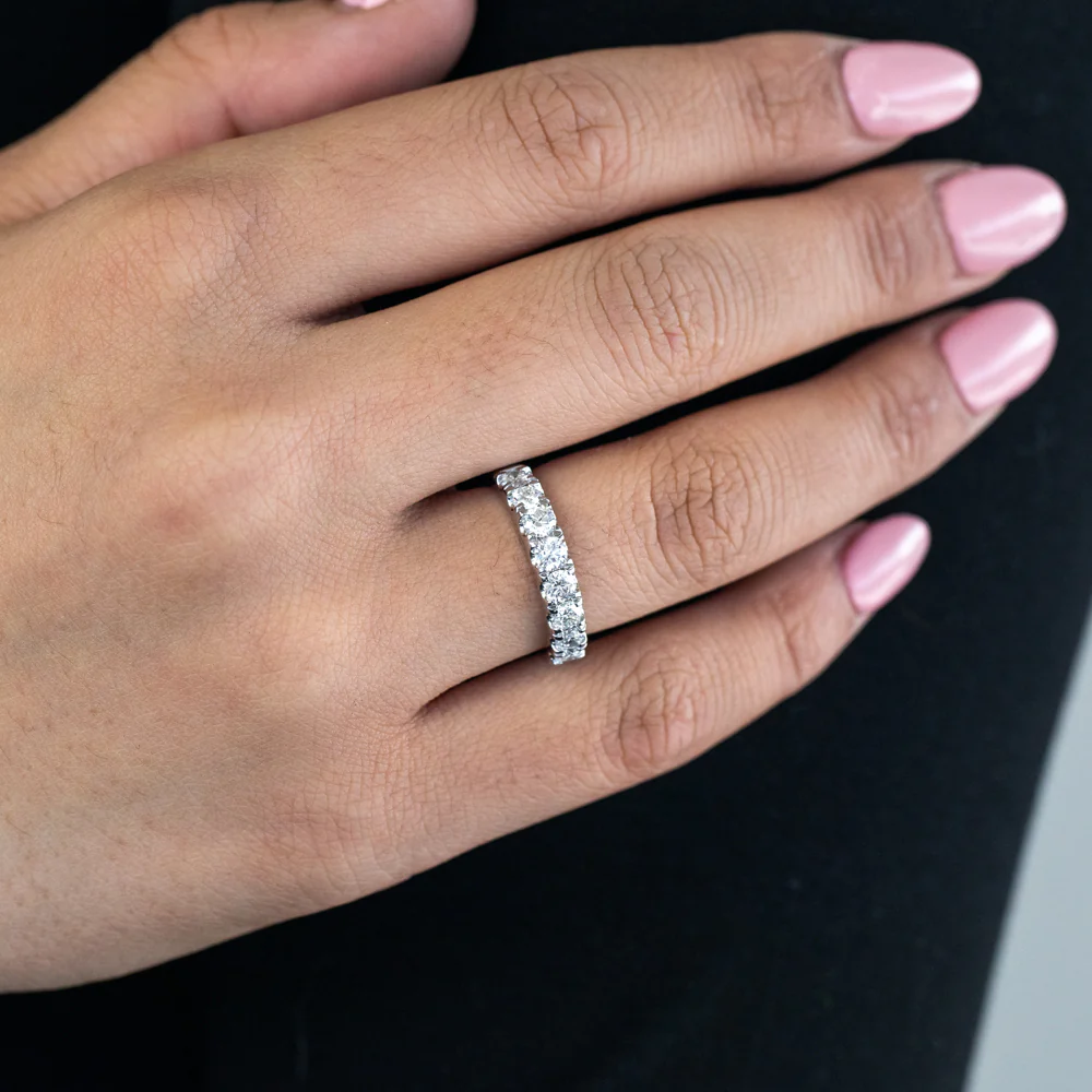Flawless Cut Platinum 1 Carat Diamond Eternity Band - Image 4