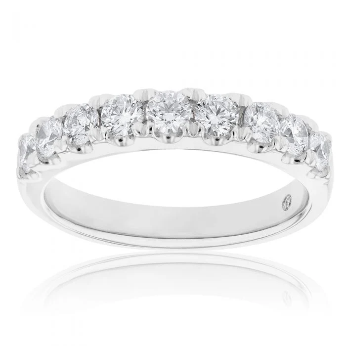 Flawless Cut Platinum 3/4 Carat Diamond Eternity Band