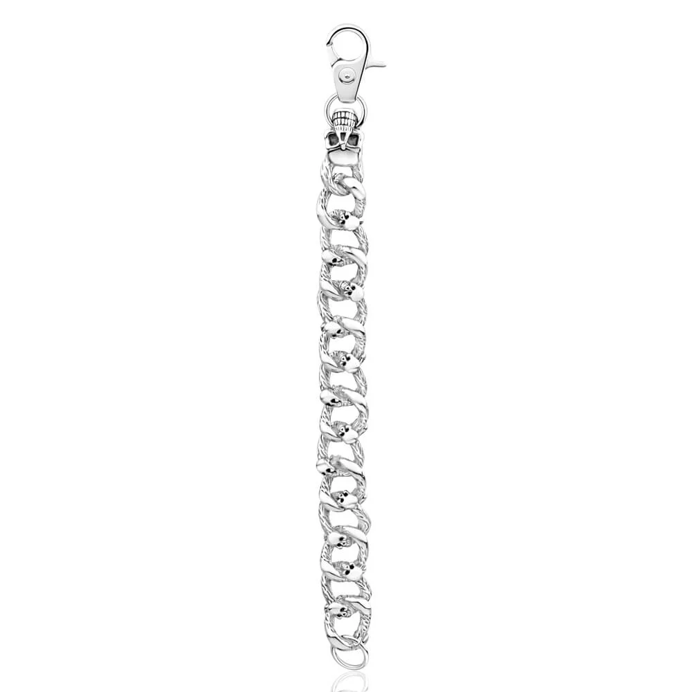 Forte Stainless SteelSkull Links Fancy Bracelet - Image 2