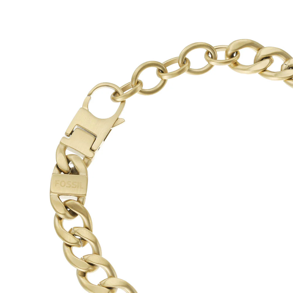 Fossil Yellow Gold Plated Stainless Steel Drew Bracelet - Image 3