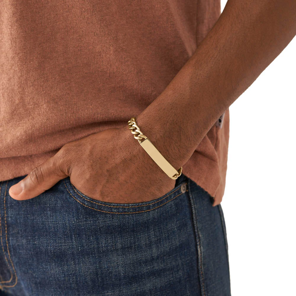 Fossil Yellow Gold Plated Stainless Steel Drew Bracelet - Image 5