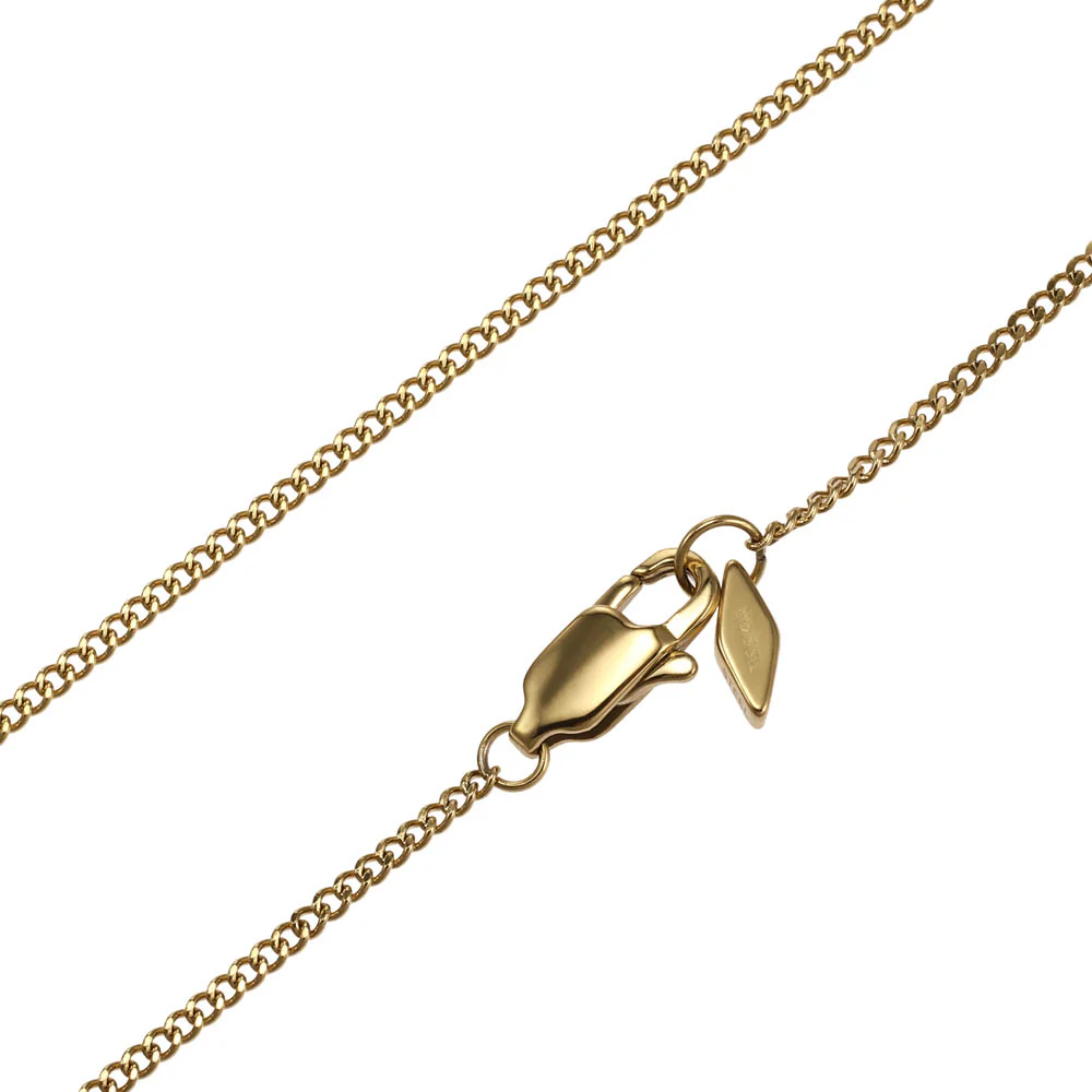 Fossil Yellow Gold Plated Stainless Steel Drew ID Pendant with Chain - Image 4