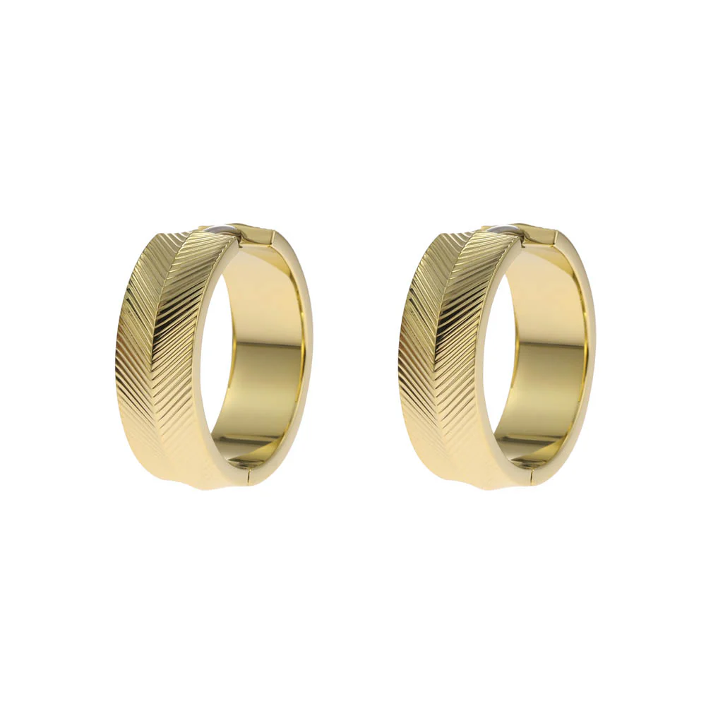 Fossil Yellow Gold Plated Stainless Steel  Harlow Earring - Image 3