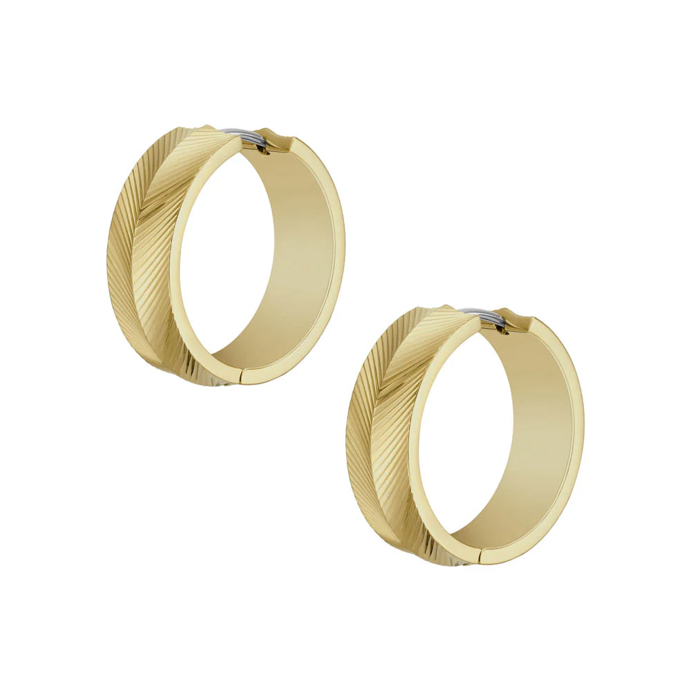 Fossil Yellow Gold Plated Stainless Steel  Harlow Earring - Image 6