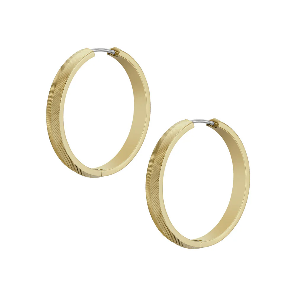 Fossil Yellow Gold Plated Stainless Steel  Harlow Earring - Image 8