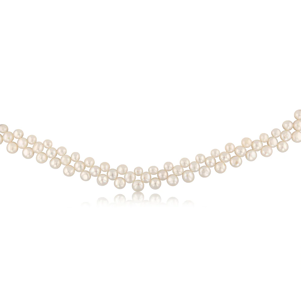 Freshwater Button Pearl 43cm Necklace Strand on Sterling Silver Extendable Clasp - Image 2
