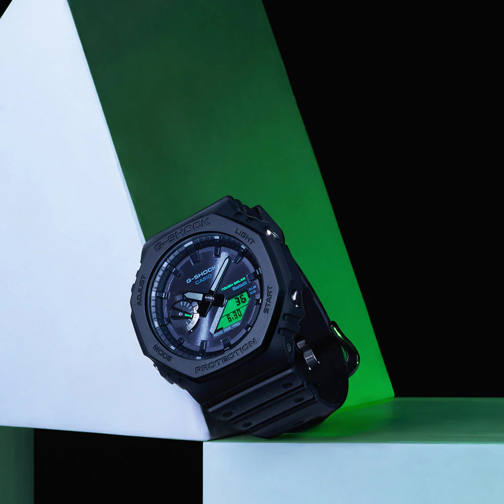 G-Shock Black & Electro Green GAB2100BEG-1A - Image 2
