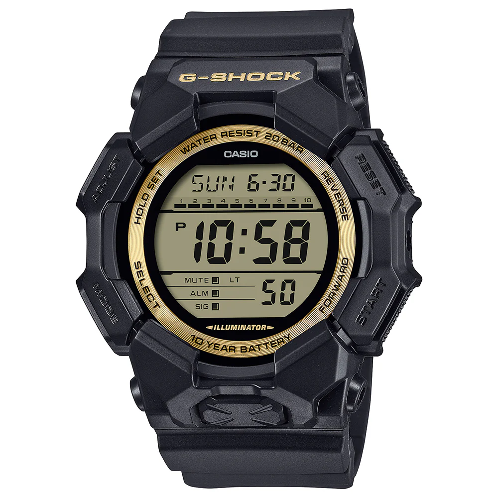 G-Shock Black & Gold GD010GB-1A9 Digital