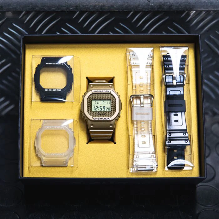 G-Shock DWE5600HG-1D Gold Chain Model with Interchangeable Cases - Image 2