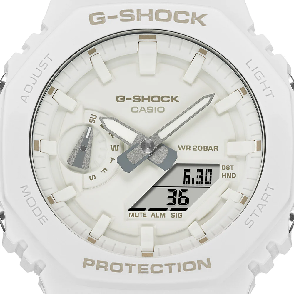 G-Shock GA2100-7A7 One-Tone Gradation White Watch - Image 2