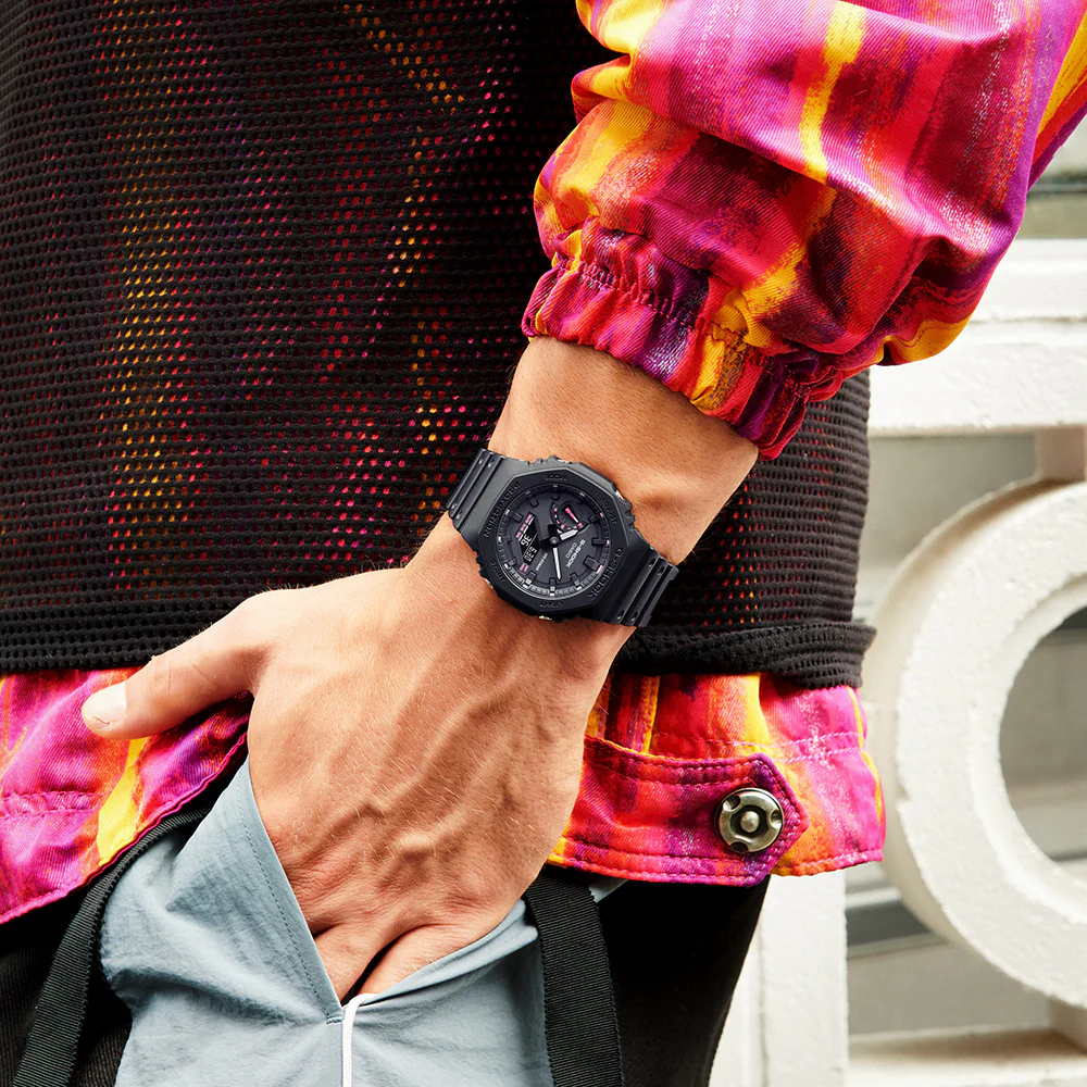 G-Shock GA2100P-1A Blazing Pink 'CasiOak' - Image 3